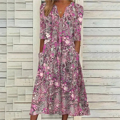 Božena - Elegantní letní šaty, které zakrývají břicho