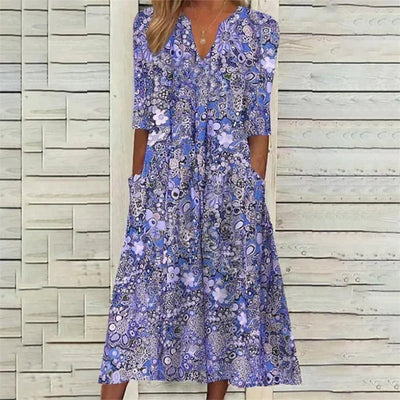 Božena - Elegantní letní šaty, které zakrývají břicho